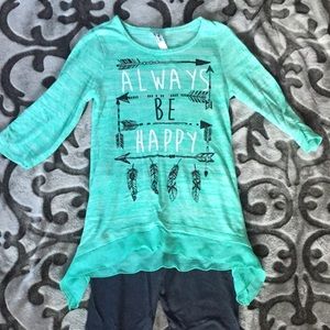 Handkerchief top and old navy leggings size 10